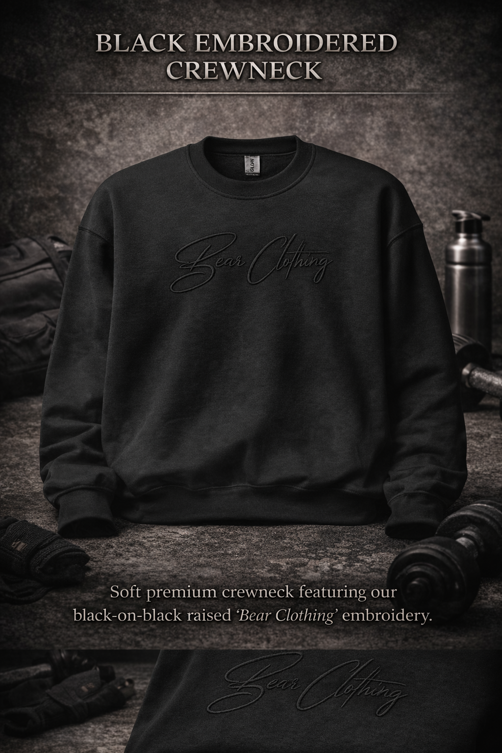 Blackout Embroidered Signature Unisex Sweatshirt - Bearclothing