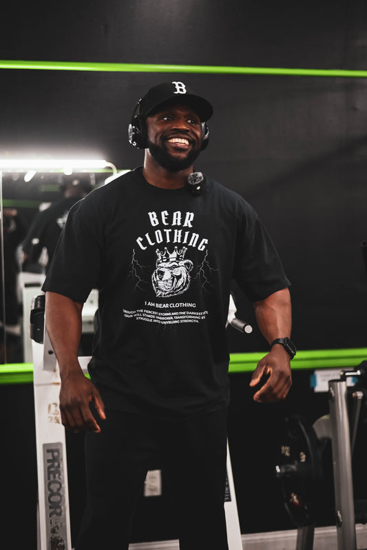 Men I Am Bearclothing Oversized Faded Premium T-shirt