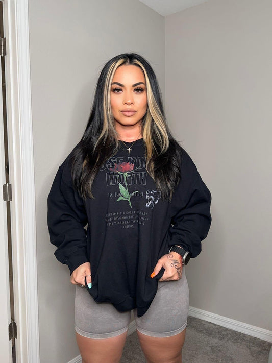 Unisex Rose Your Worth Sweatshirt