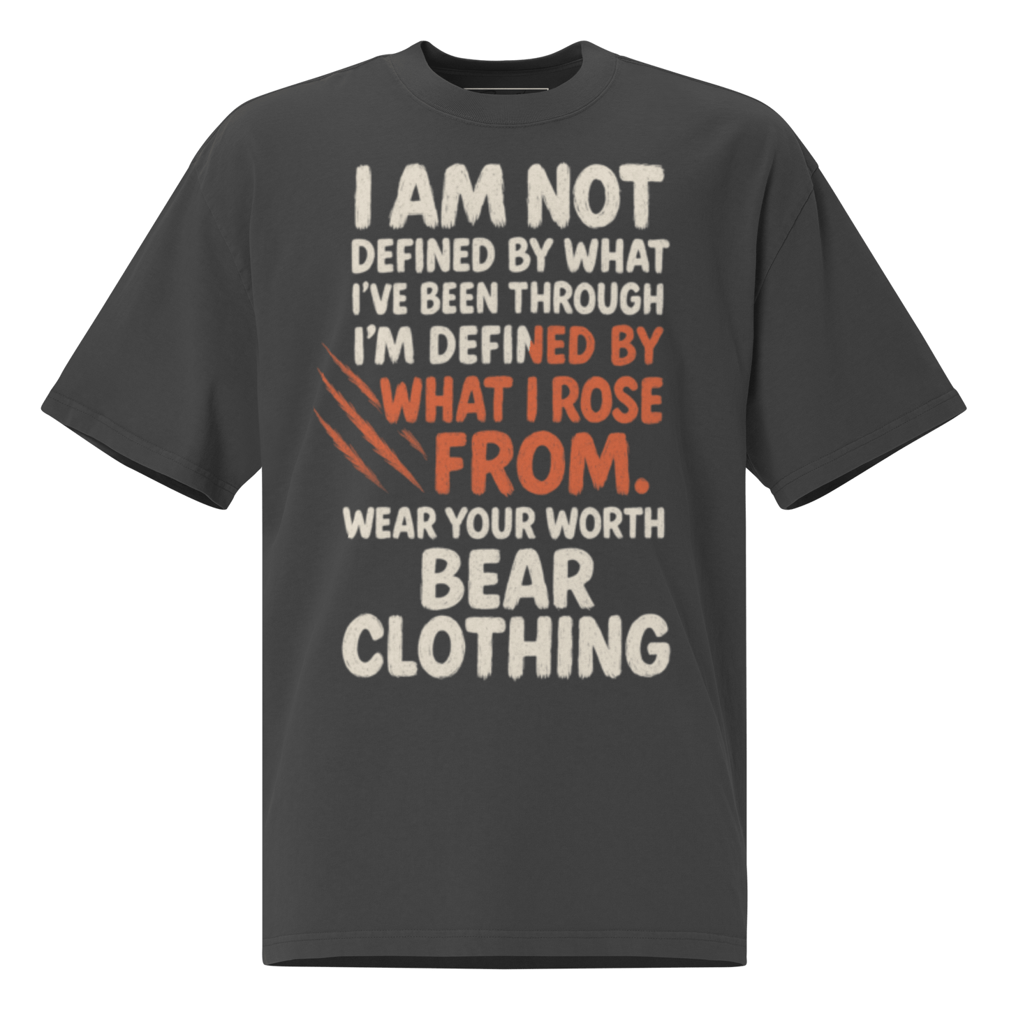 Full Body I Am Not Defined Two Print Oversized faded t-shirt - Bearclothing