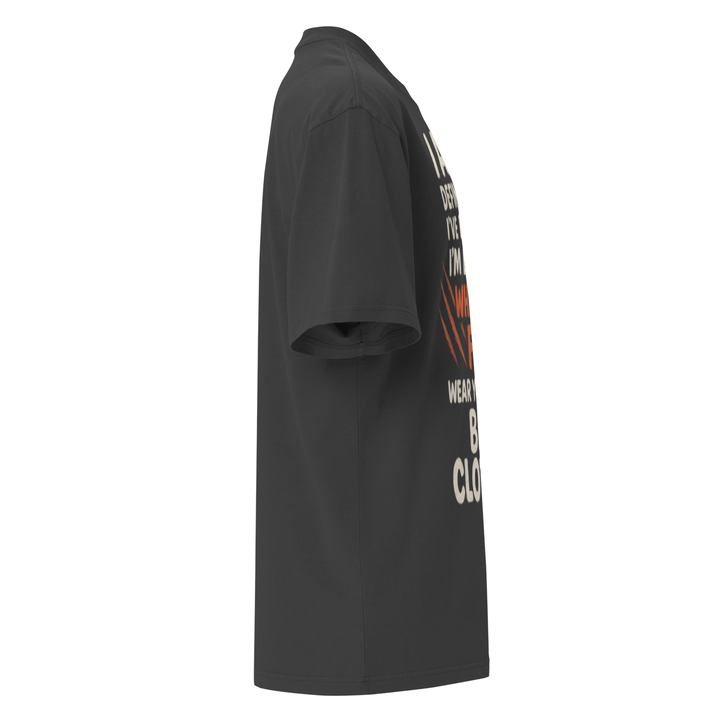 Full Body I Am Not Defined Two Print Oversized faded t-shirt - Bearclothing