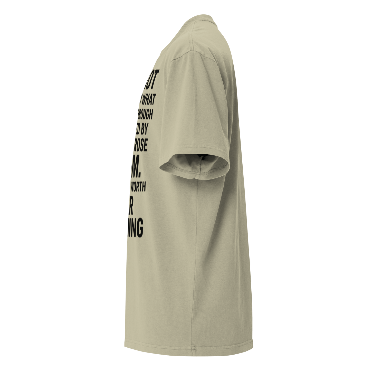 Full Body I Am Not Defined Black Print Oversized faded t-shirt - Bearclothing