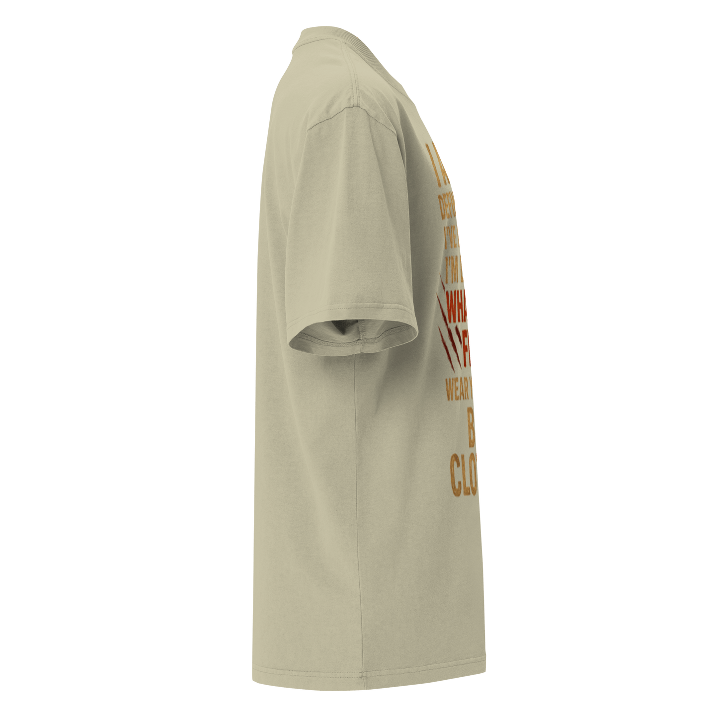 Full Body I Am Not Defined Two Color Print Oversized faded t-shirt - Bearclothing