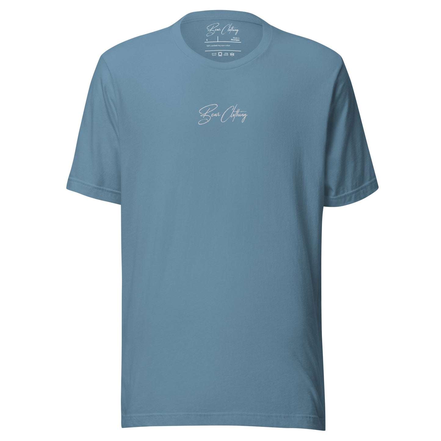 EXCLUSIVE FRONT EMBROIDERY WHITE PRINT SIGNATURE WITH BACK ANGEL TEE