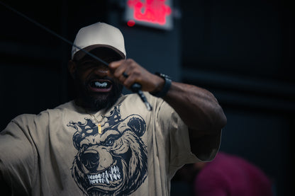 Men’s Bear With Crown Oversized faded t-shirt