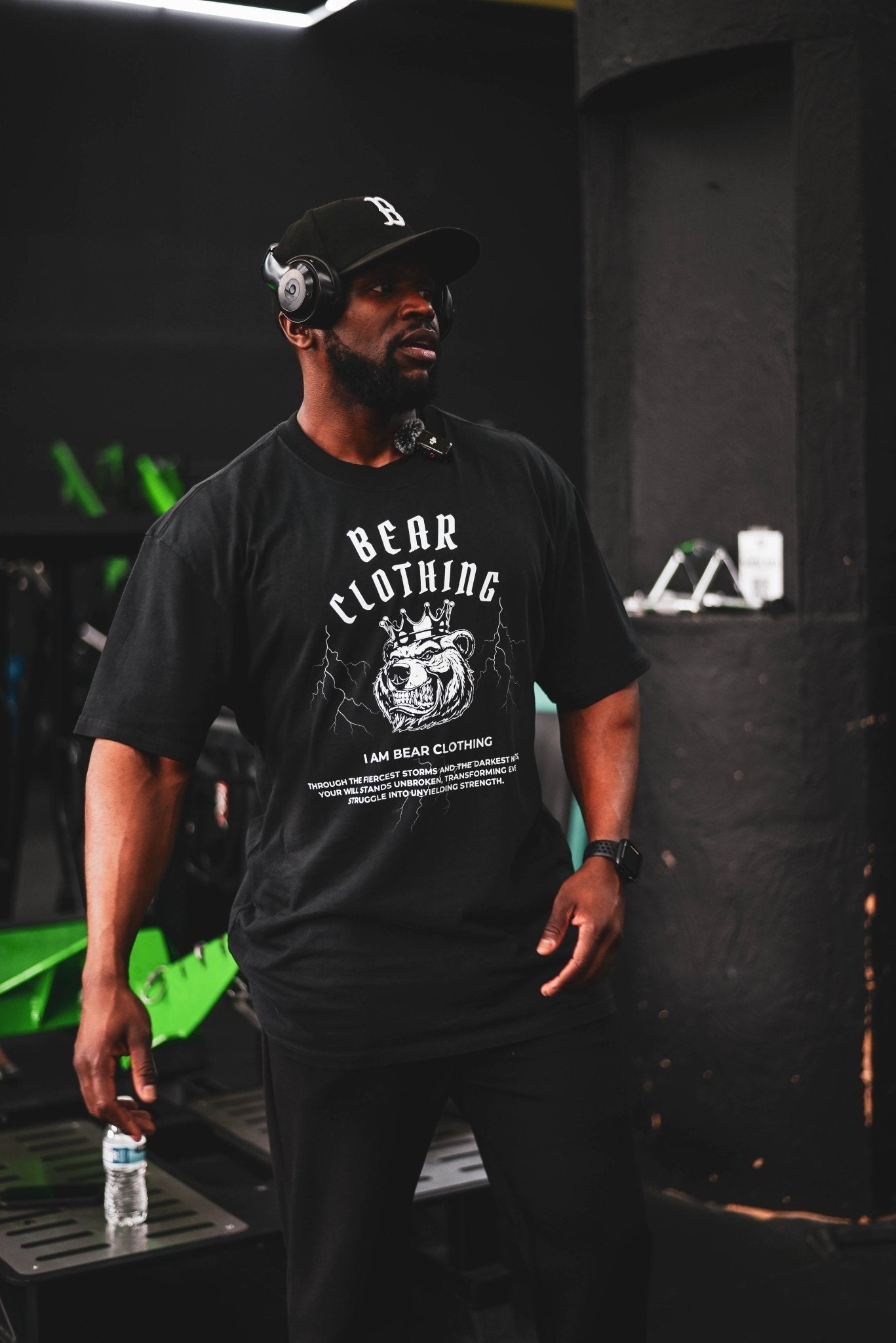 Men I Am Bearclothing Oversized Faded Premium T-shirt - Bearclothing 