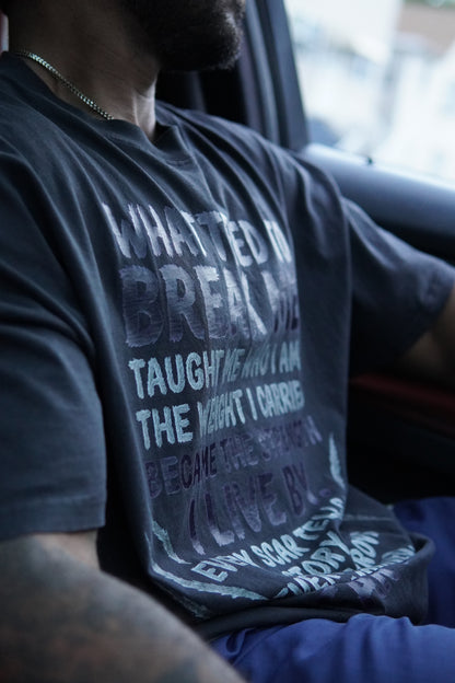 What Tried To Break Me Men Oversized faded T-shirt