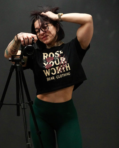 Women’s Rose Your Worth crop top - Bearclothing 