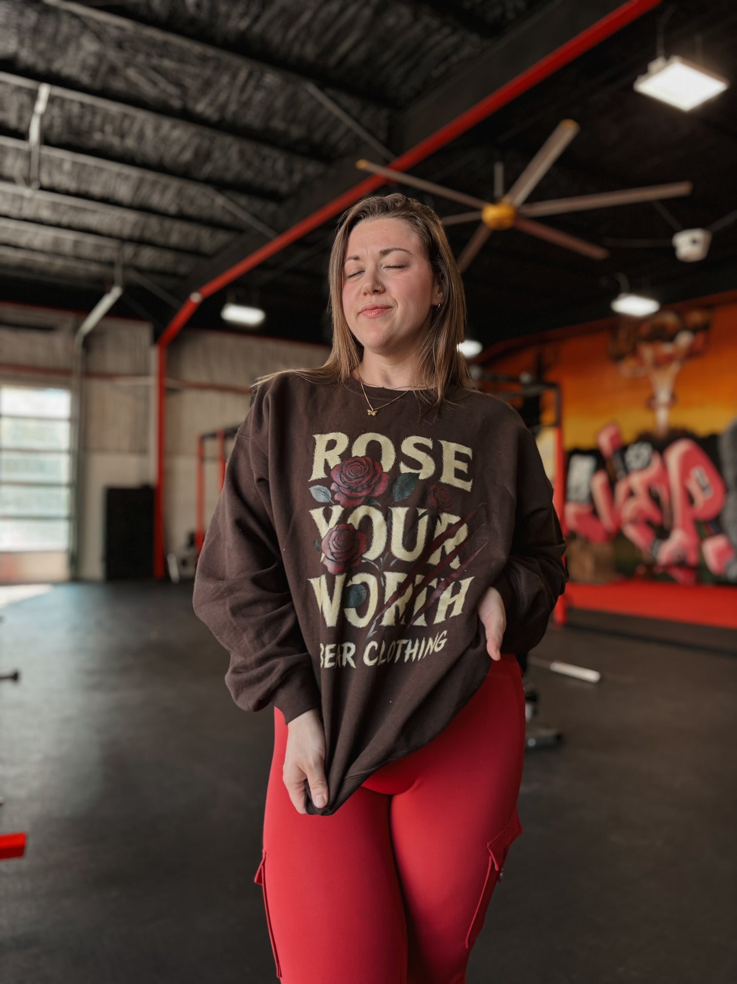Unisex Rose Your Worth Sweatshirt - Bearclothing 