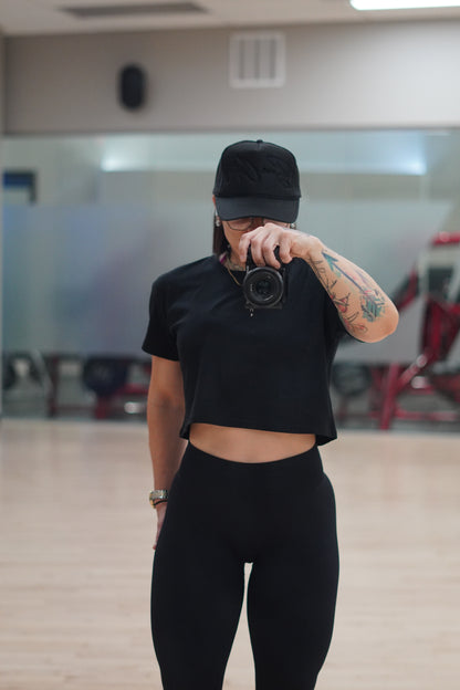 Blackout  Embroidered  crop top - Bearclothing 