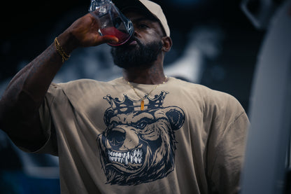 Men’s Bear With Crown Oversized faded t-shirt