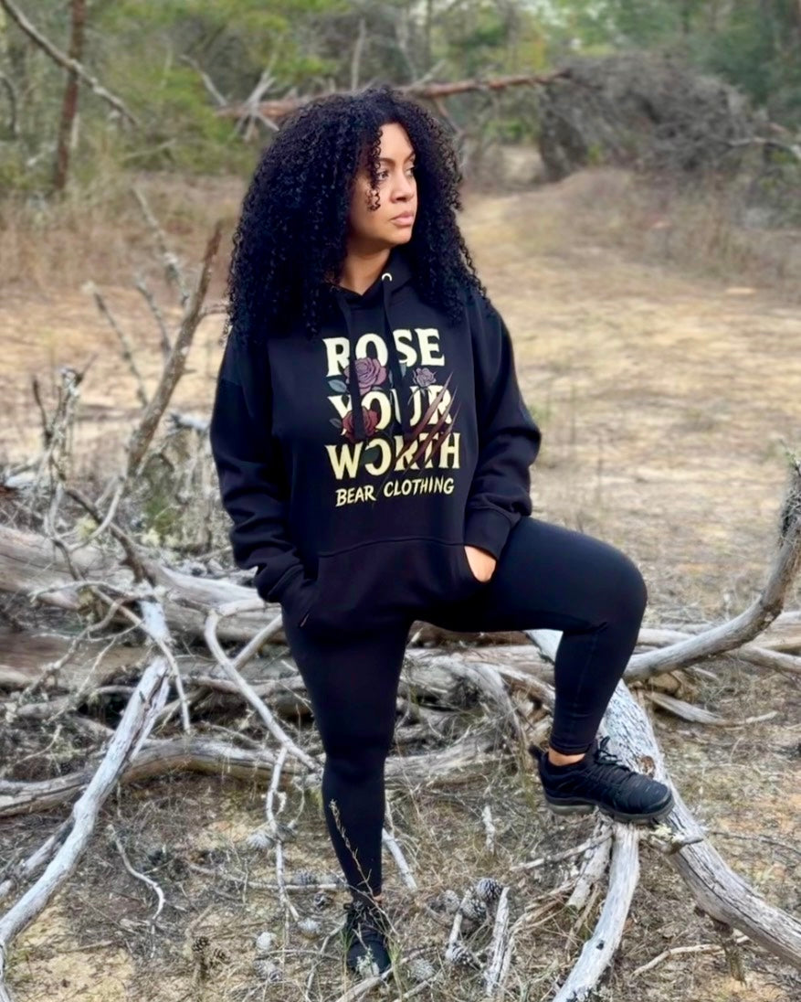 Unisex Rose Your Worth Hoodie - Bearclothing 