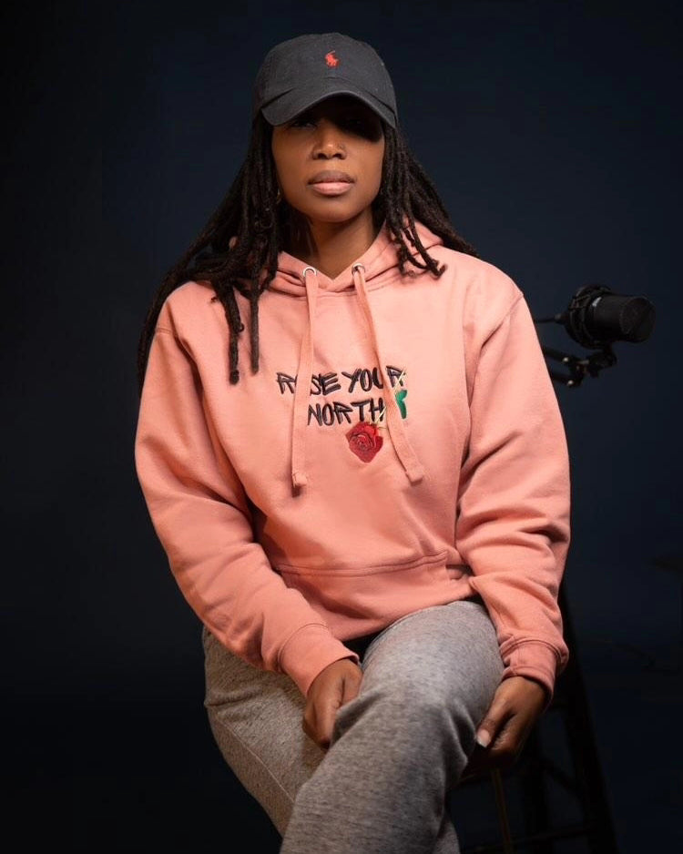 Unisex Embroidered Rose Your Worth Premium Hoodie - Bearclothing 