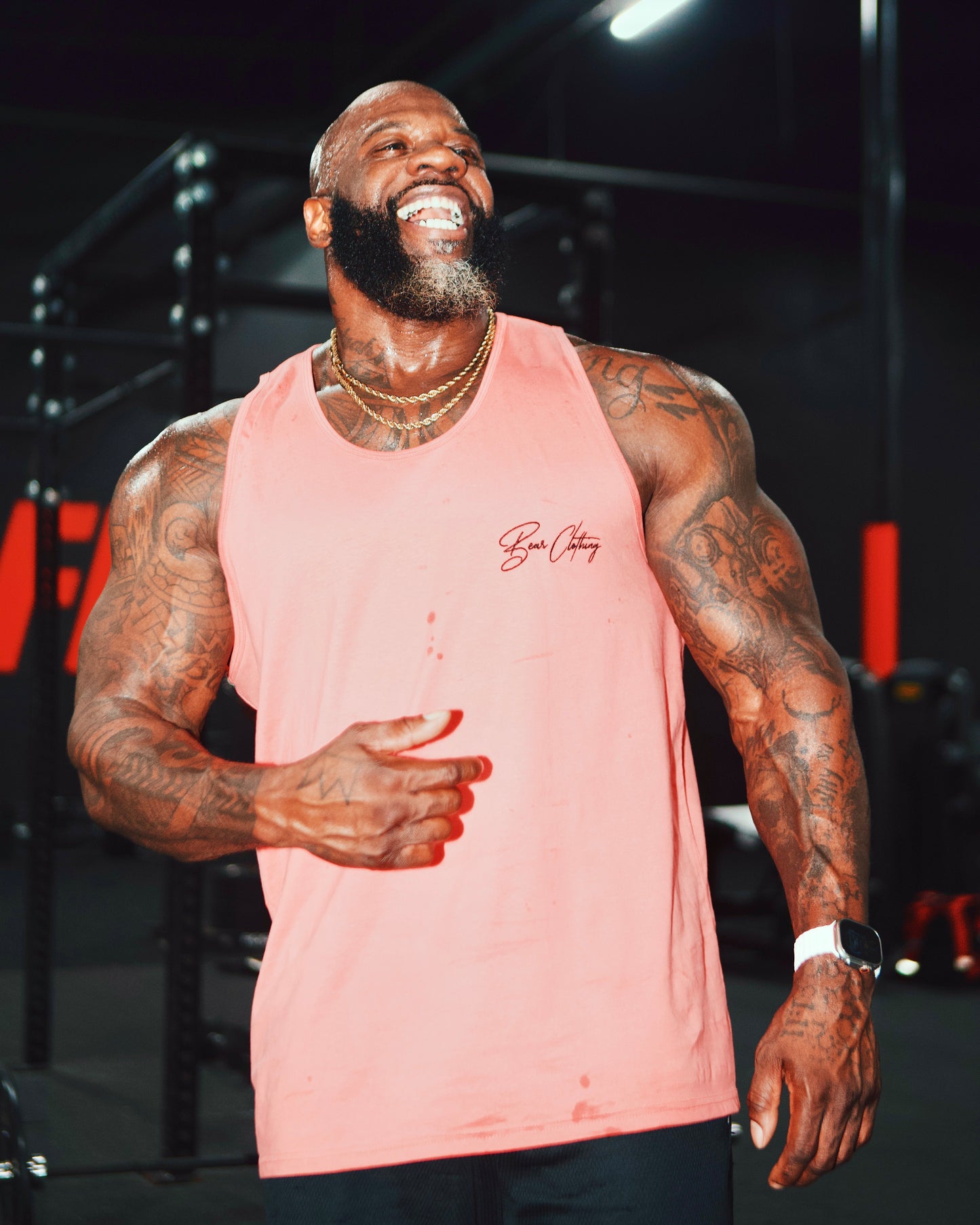 Black Signature Embroidered Men’s premium tank top - Bearclothing 