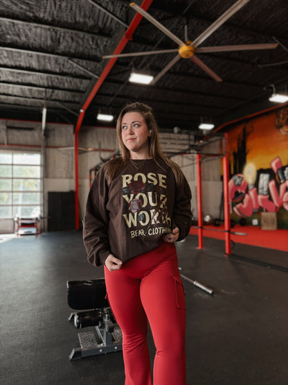 Unisex Rose Your Worth Sweatshirt - Bearclothing 