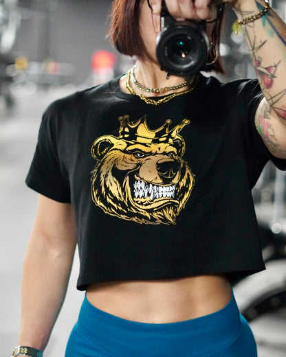 Women’s  Gold Print crop top - Bearclothing 