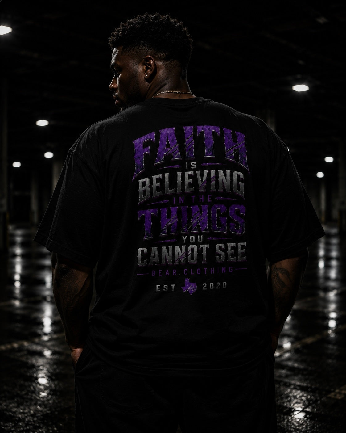 Oversized Unisex Vintage Premium Tee With Back Print - Bearclothing 