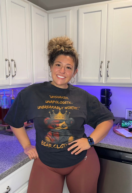 A Women’s Worth Full Body Oversized Faded T-Shirt