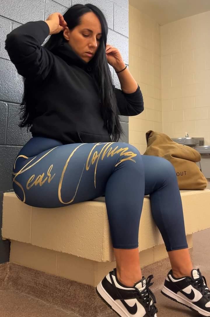 YOGA GOLD PRINT SIGNATURE LEGGINGS - Bearclothing
