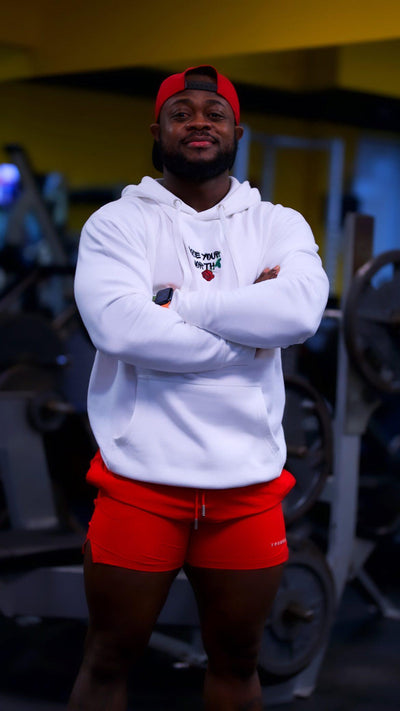 Fall Rose Your Worth Embroidery Premium Unisex Hoodie with Sleeve Signature