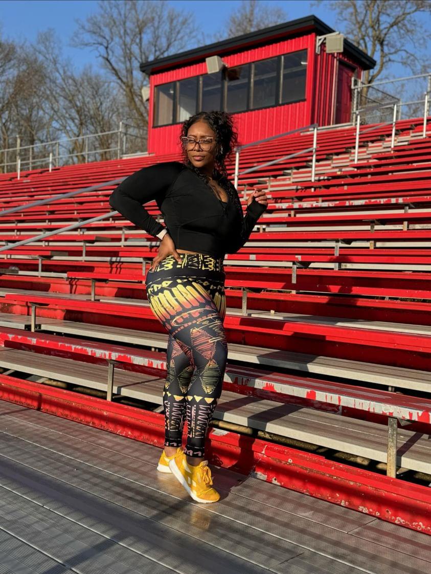 Yoga Bob Marley Jamica Vibe Gold Print Signature Leggings - Bearclothing
