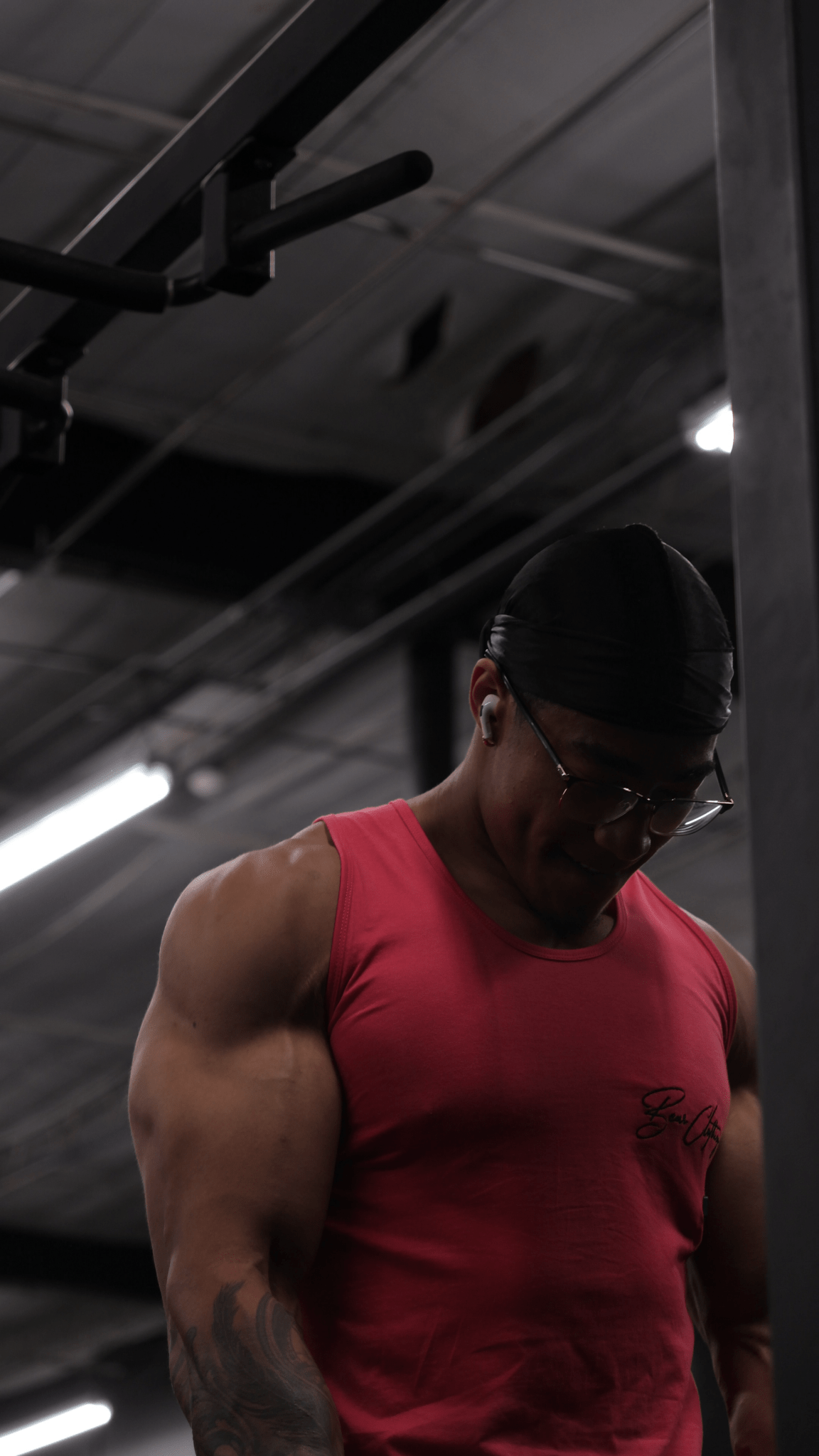 Black Signature Embroidered Men’s premium tank top - Bearclothing 
