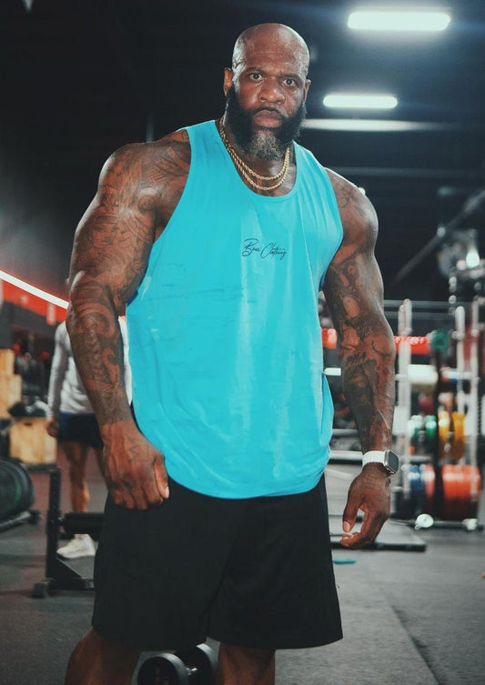 Black Signature Center Embroidered Men’s premium tank top - Bearclothing 