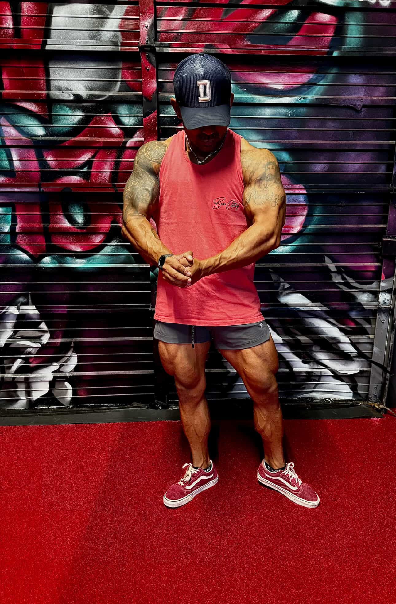 Black Signature Embroidered Men’s premium tank top