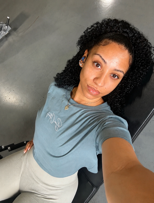 Women’s White Print Embroidery crop top - Bearclothing 
