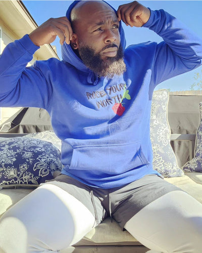 Fall Rose Your Worth Embroidery Premium Unisex Hoodie with Sleeve Signature
