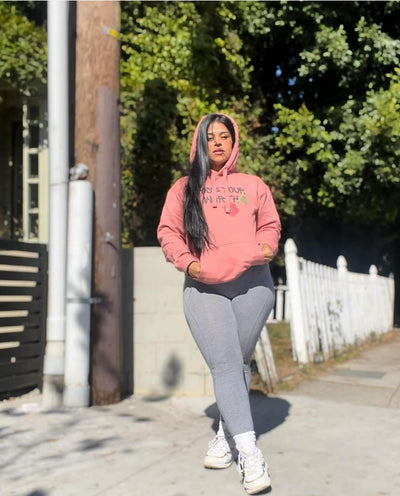 Fall Rose Your Worth Embroidery Premium Unisex Hoodie with Sleeve Signature