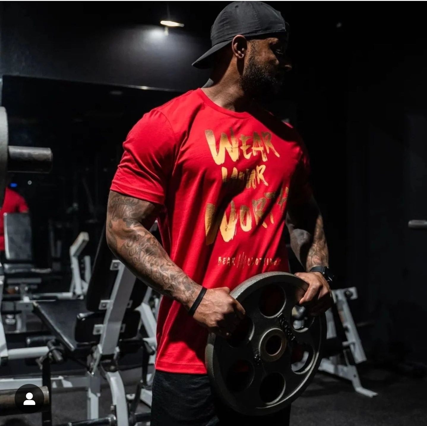 Gold Print Wear Your Worth Premium Tee - Bearclothing