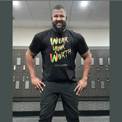 Jamaica Print Wear Your Worth Premium Tee - Bearclothing