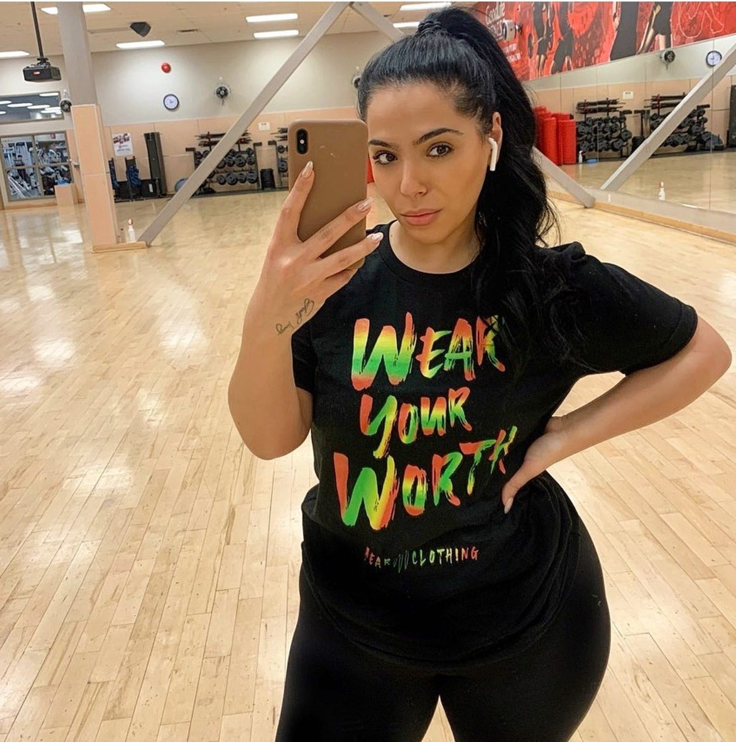 Jamaica Print Wear Your Worth Premium Tee - Bearclothing