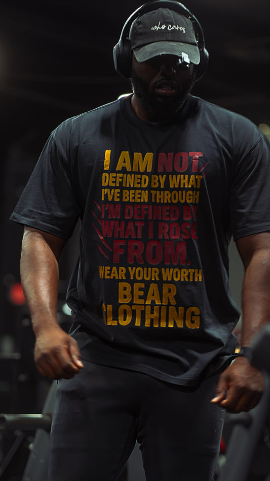 I Am Not  Defined Men Oversized  Premium T-shirt - Bearclothing 