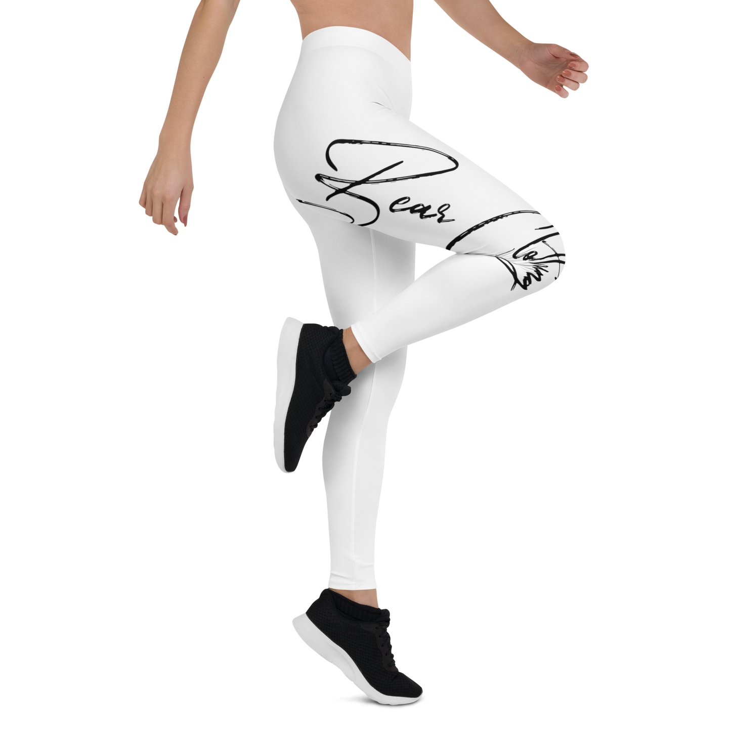 Yoga black print squat proof Leggings