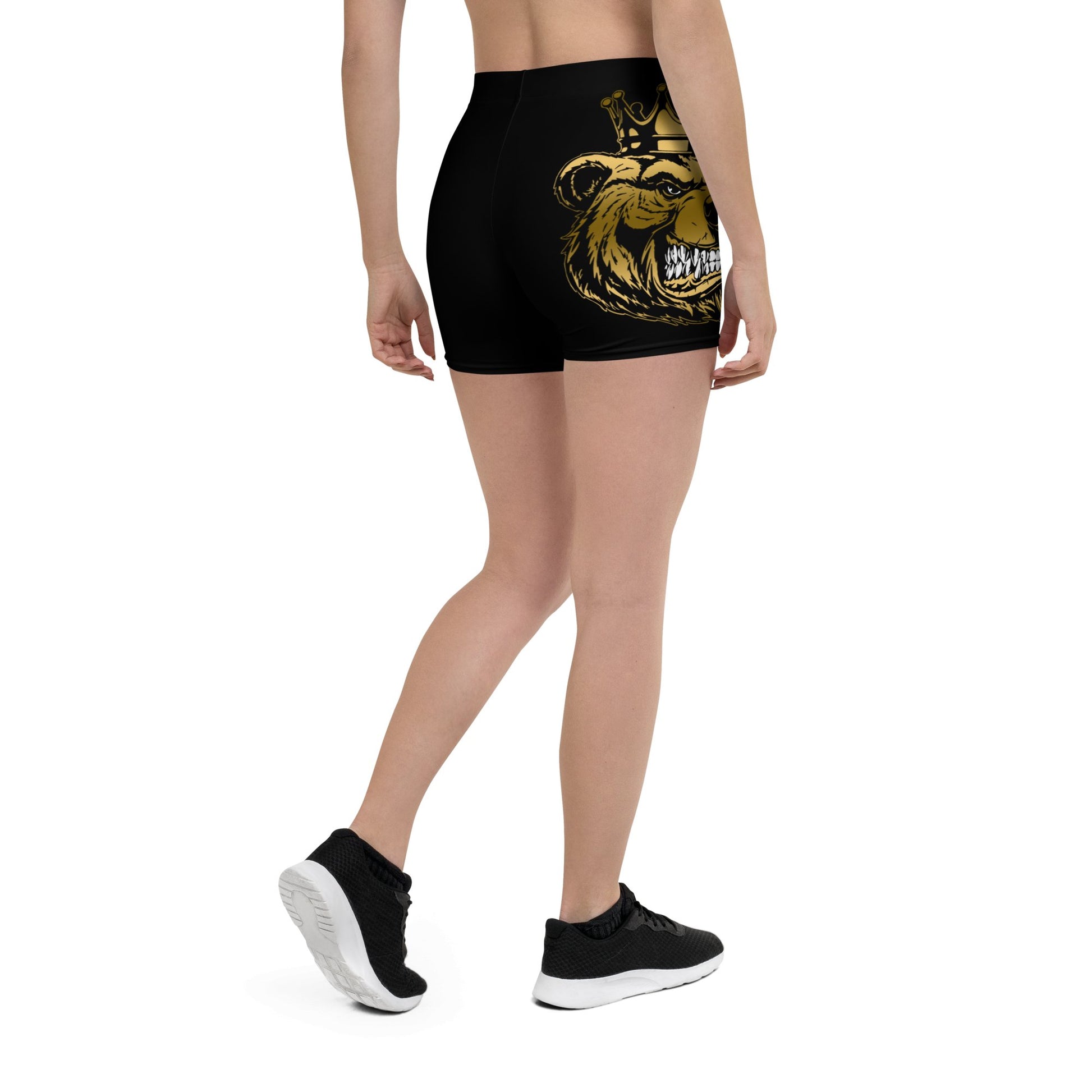 Yoga Gold Bear Print Shorts - Bearclothing