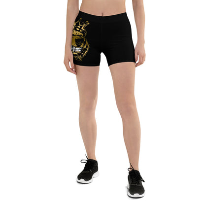 Yoga Gold Bear Print Shorts - Bearclothing