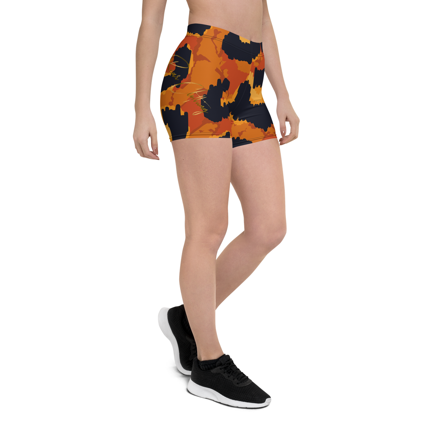 yoga tiger print shes a beast shorts