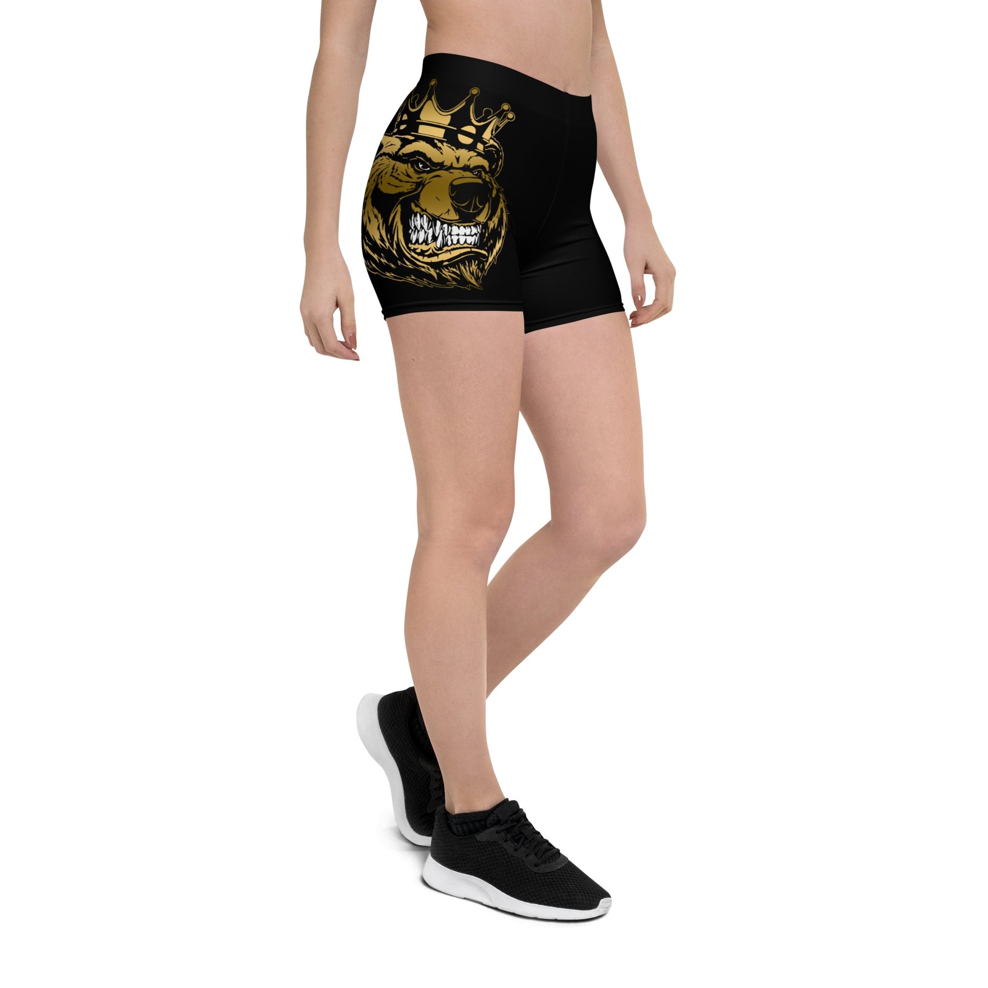 Yoga Gold Bear Print Shorts - Bearclothing