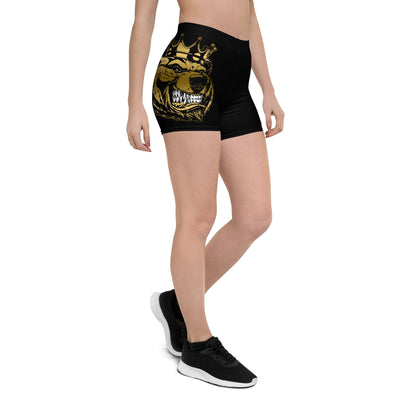 Yoga Gold Bear Print Shorts - Bearclothing