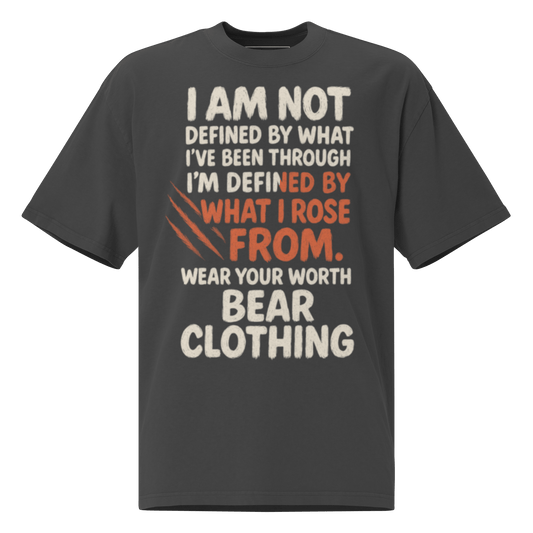 Full Body I Am Not Defined Two Print Oversized faded t-shirt - Bearclothing