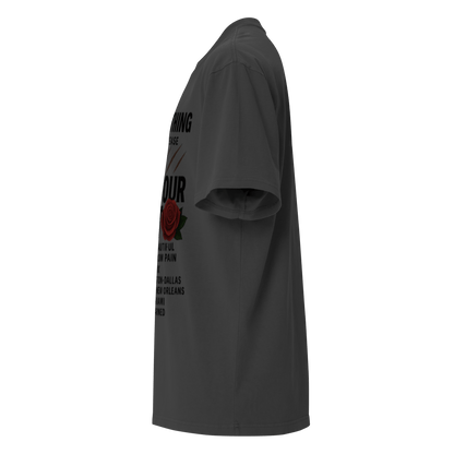 Oversized Black Print Full body Wear Your Worth faded t-shirt - Bearclothing