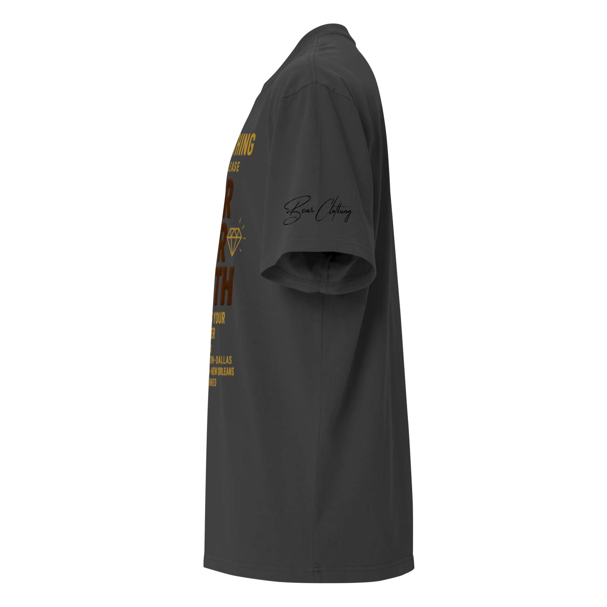 Wear Your Worth Full Body Oversized faded t-shirt - Bearclothing