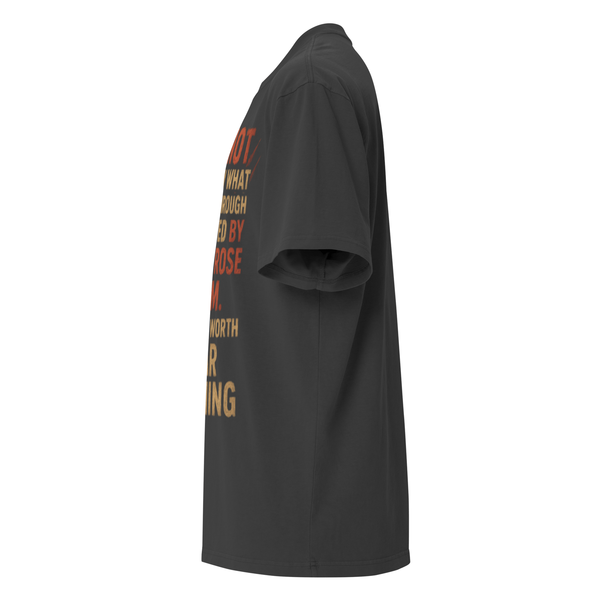 Full Body I Am Not Defined Two Color Print Oversized faded t-shirt - Bearclothing