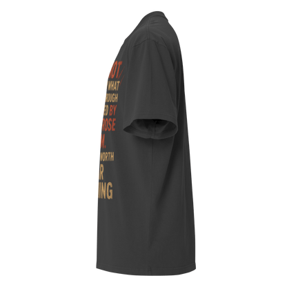 Full Body I Am Not Defined Two Color Print Oversized faded t-shirt - Bearclothing