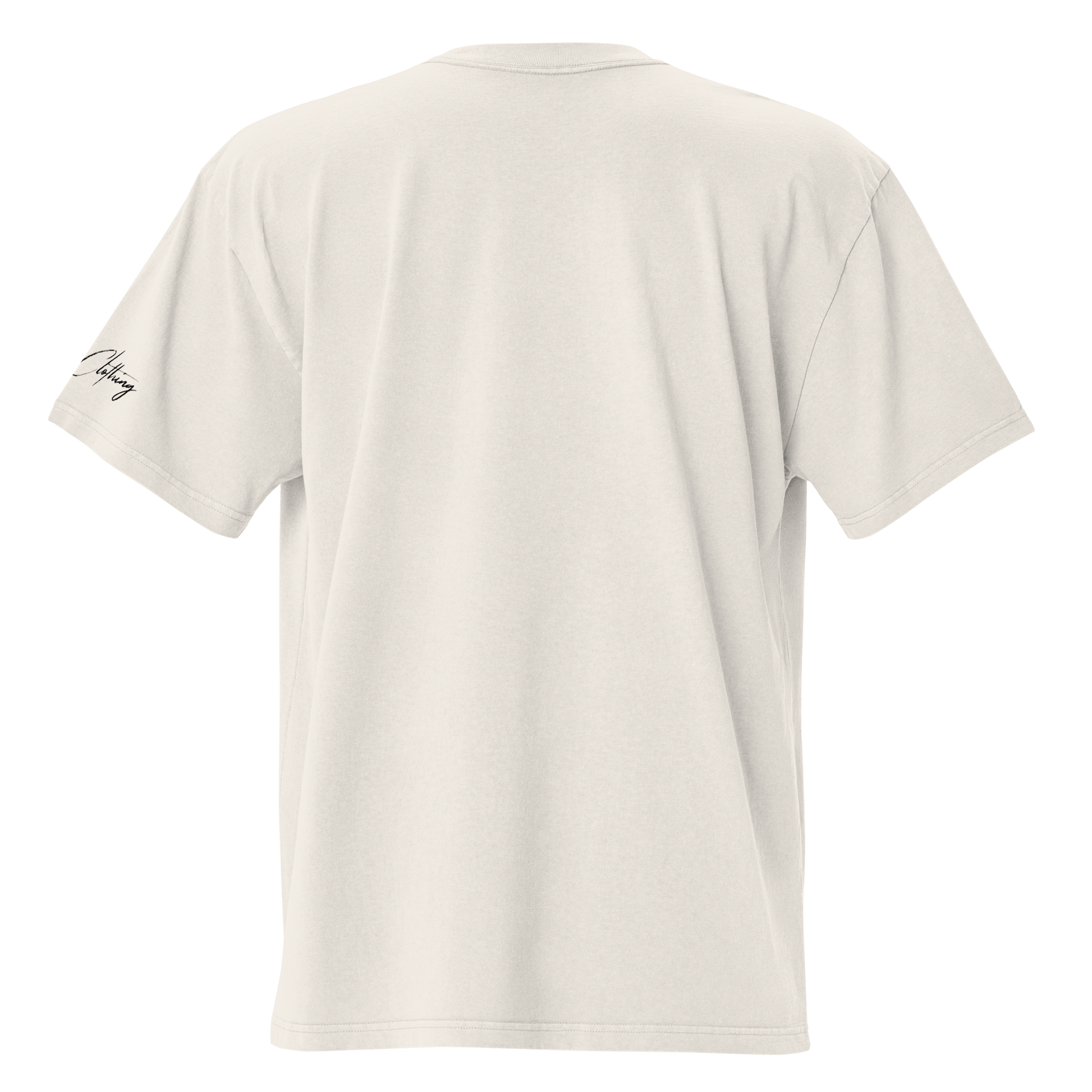 Wear Your Worth Light Brown Full Body Oversized faded t-shirt - Bearclothing