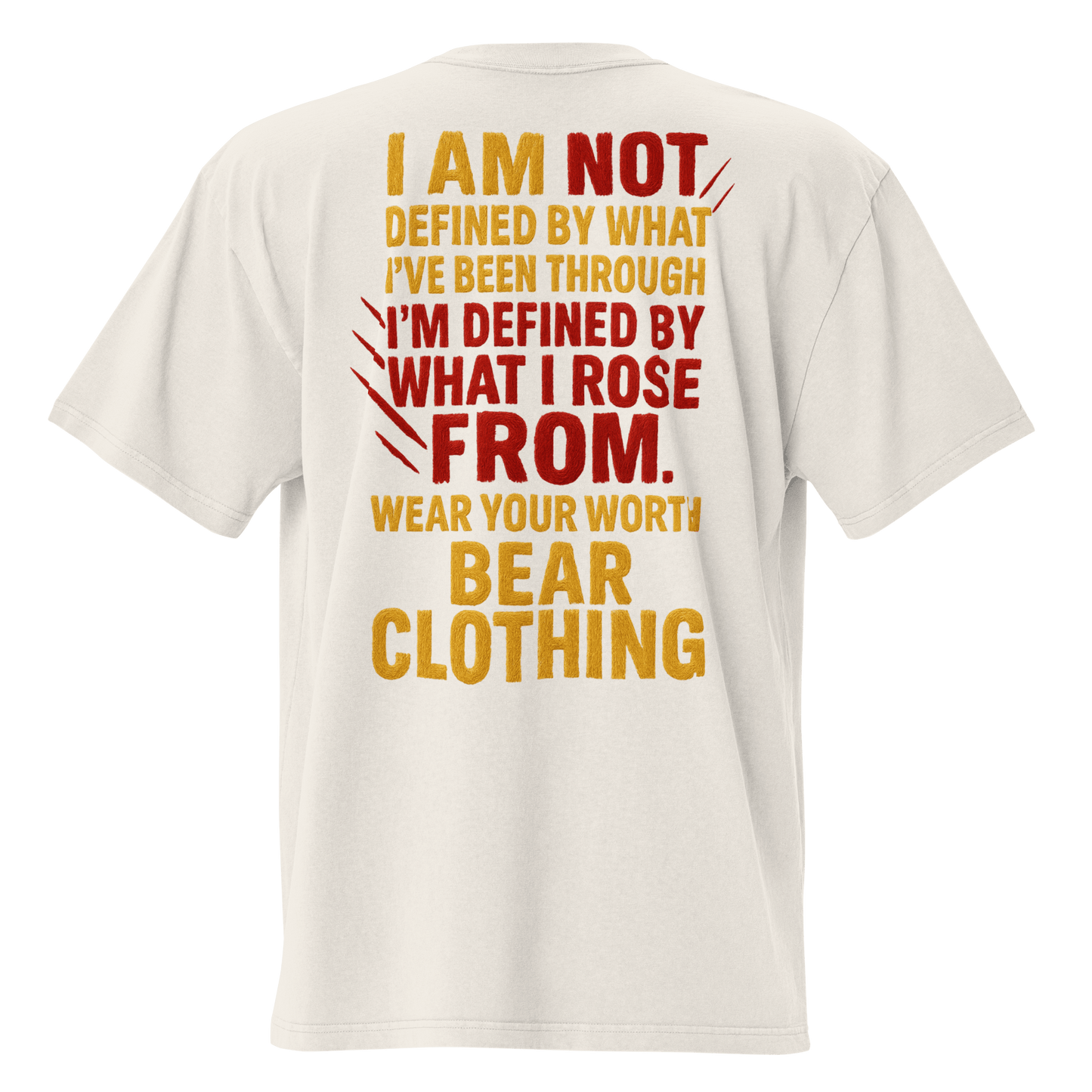 A Women’s Worth With Back Full Body Quote Oversized Faded T-Shirt - Bearclothing