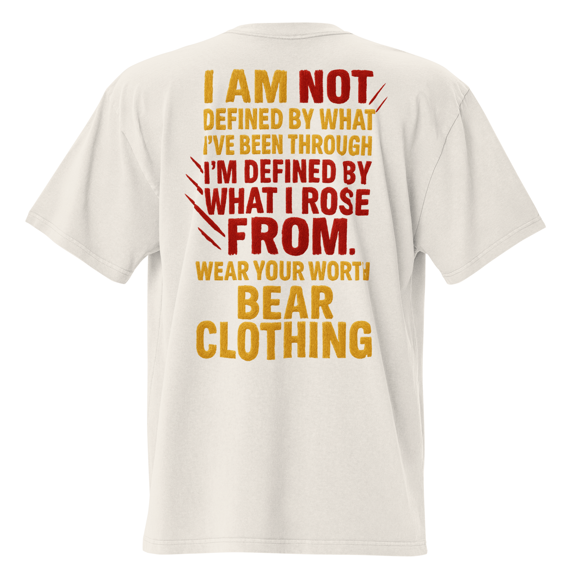 A Women’s Worth With Back Full Body Quote Oversized Faded T-Shirt - Bearclothing