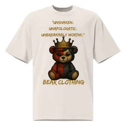 A Women’s Worth Full Body Oversized Faded T-Shirt - Bearclothing
